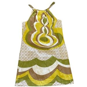 Trina Turk vintage geo halter mini dress